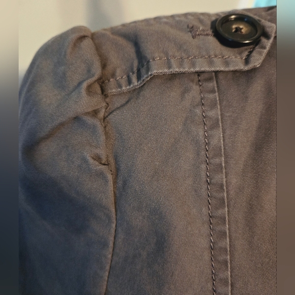 Loft 4 gray peplum ruffle distressed jacket. - Picture 9 of 11